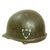 Original U.S. WWII 325th Glider Infantry Regiment Paratrooper M1 Helmet with Westinghouse Jump Liner Original Items