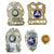 Original U.S. Civil Defense, Law Enforcement and Security Guard Cap Badge Collection - 5 Items Original Items