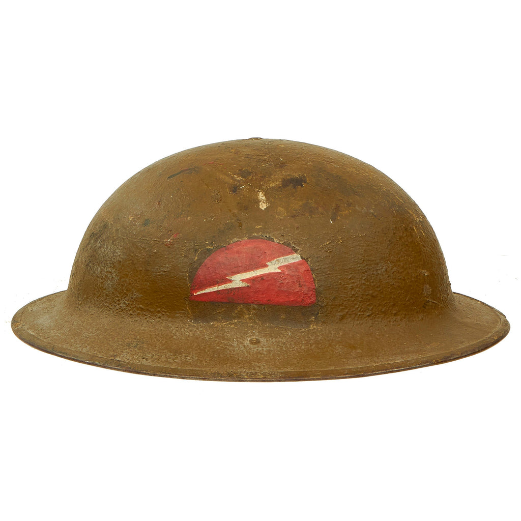 Original U.S. WWI 78th Infantry “Lightning” Division M1917 Doughboy Helmet - Complete Original Items