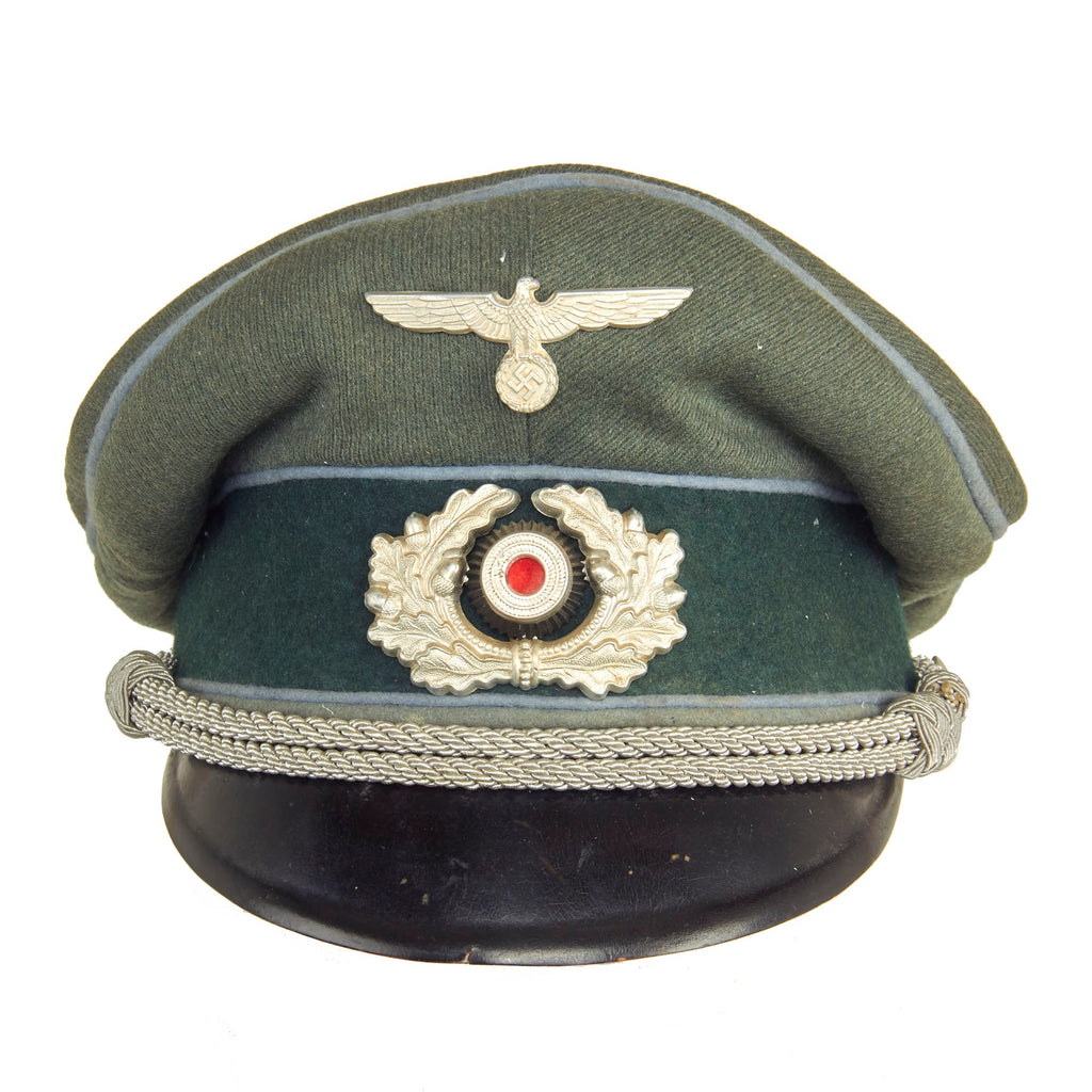 Original German Wwii Army Heer Vehicle & Supply Troops Officers Schirm 