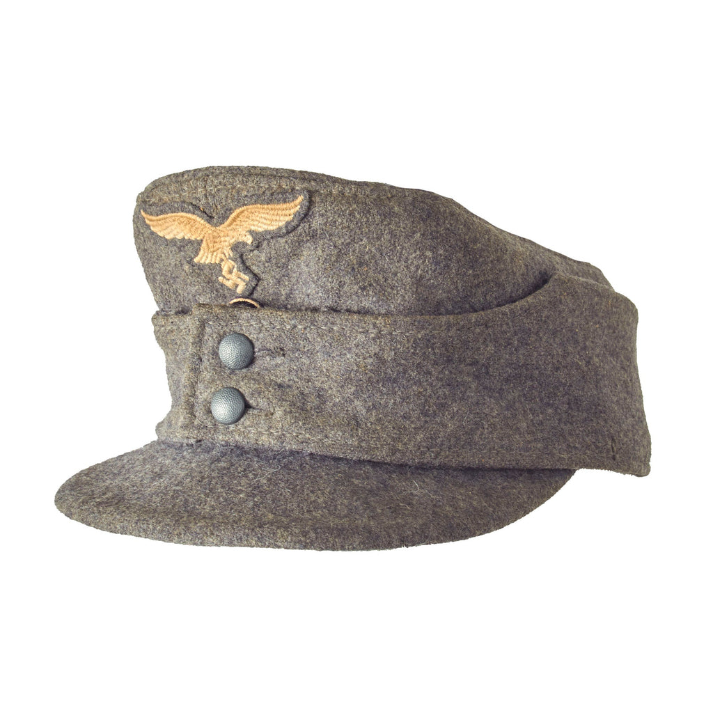 Original German WWII 1943 Dated Luftwaffe M43 Einheitsmütze Wool Field Cap by Berolina - Size 58cm Original Items