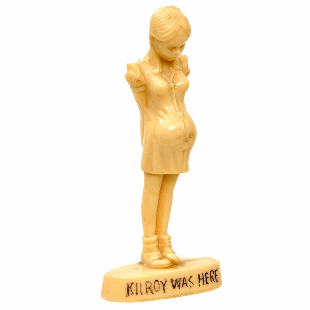 Original U.S. WWII Era “KilRoy Was Here” Small Pregnant Figurine by Hartland Plastics Original Items