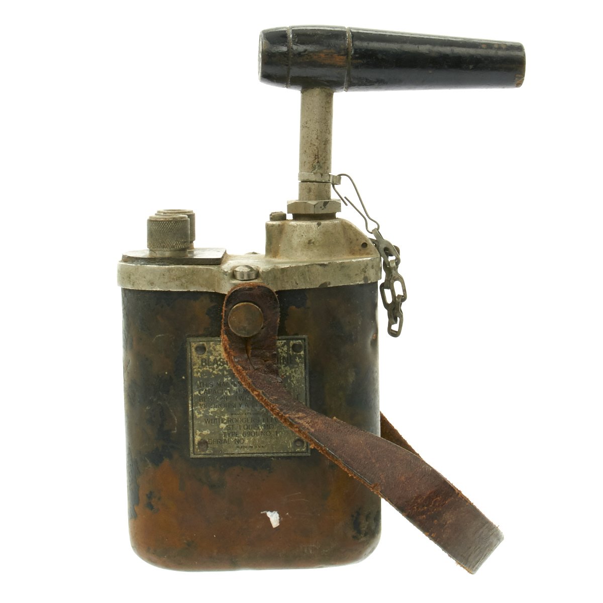 Original U.S. WWII D-Day Army 10 Cap Blasting Machine with Handle