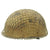 Original WWII British MKII Paratrooper Helmet with Net and Chin Strap - Dated 1944 Original Items