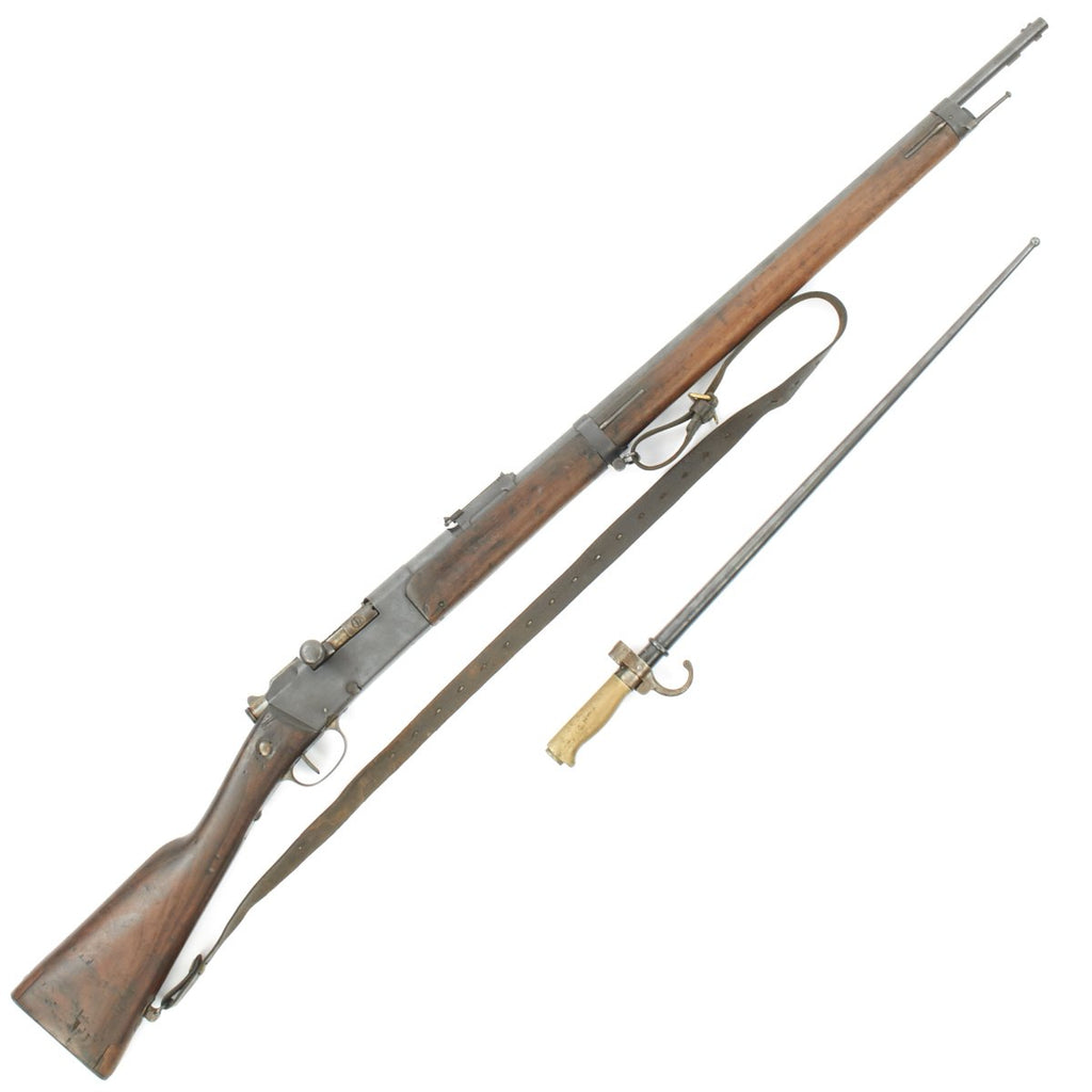 Original French Lebel Fusil Modèle 1886 M93 Infantry Rifle by Châtellerault with Bayonet and Sling - dated 1888 Original Items