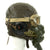 Original U.S. WWII USAAF Aviator Flight Helmet Set - AN6530 Goggles, A-14 Mask, A-11 Helmet, Earphones and Mic Original Items