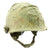 Original U.S. WWII Vietnam War M1 Paratrooper Helmet with USMC Reversible Camouflage Cover Original Items