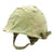 Original U.S. WWII Vietnam War M1 Paratrooper Helmet with USMC Reversible Camouflage Cover Original Items