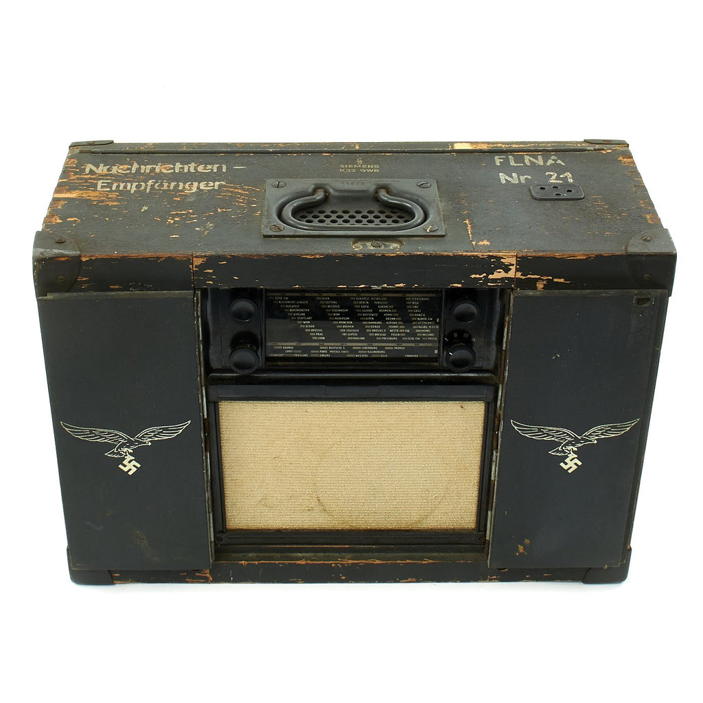 Original German WWII Luftwaffe Portable Model K32 GWB Radio by Siemens - Nachrichten-Empfänger Original Items