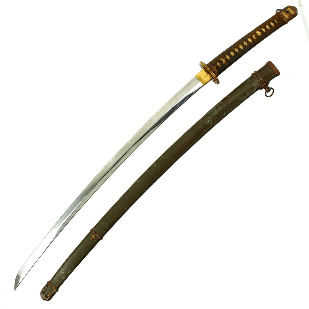 Original WWII Japanese Type 94 Shin-Gunto Katana Sword by Kanemune Fukumoto - Named USGI Bring Back Original Items