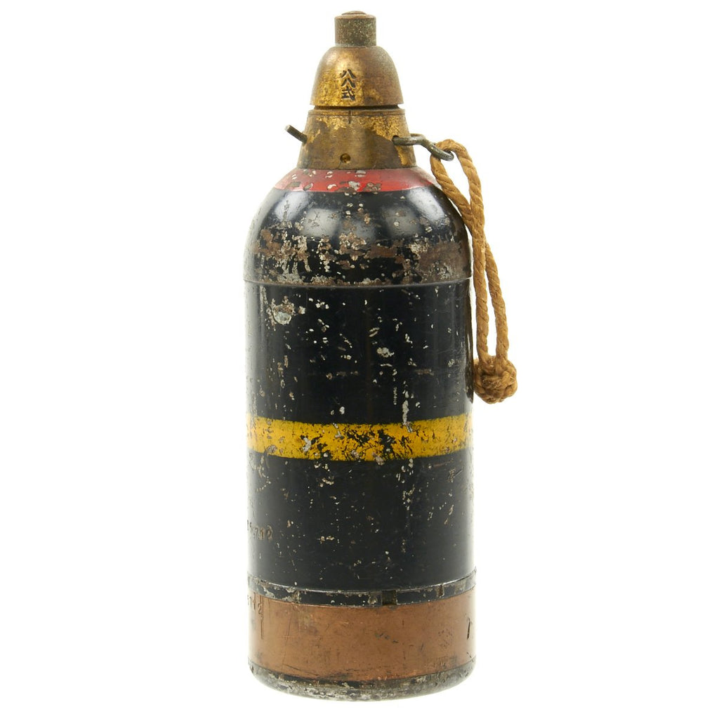 Original Japanese WWII Type 89 Knee Mortar 50mm Grenade Discharger Inert Round - dated 1942 Original Items