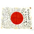 Original Japanese WWII Hand Painted Good Luck Flag and Rising Sun Flag Set Original Items
