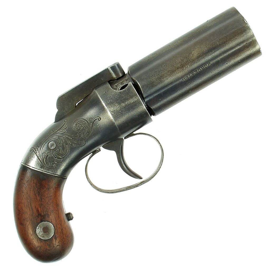 Original U.S. 19th Century Allen & Thurber 1845 Patent Percussion Pepperbox Revolver - Serial 424 Original Items