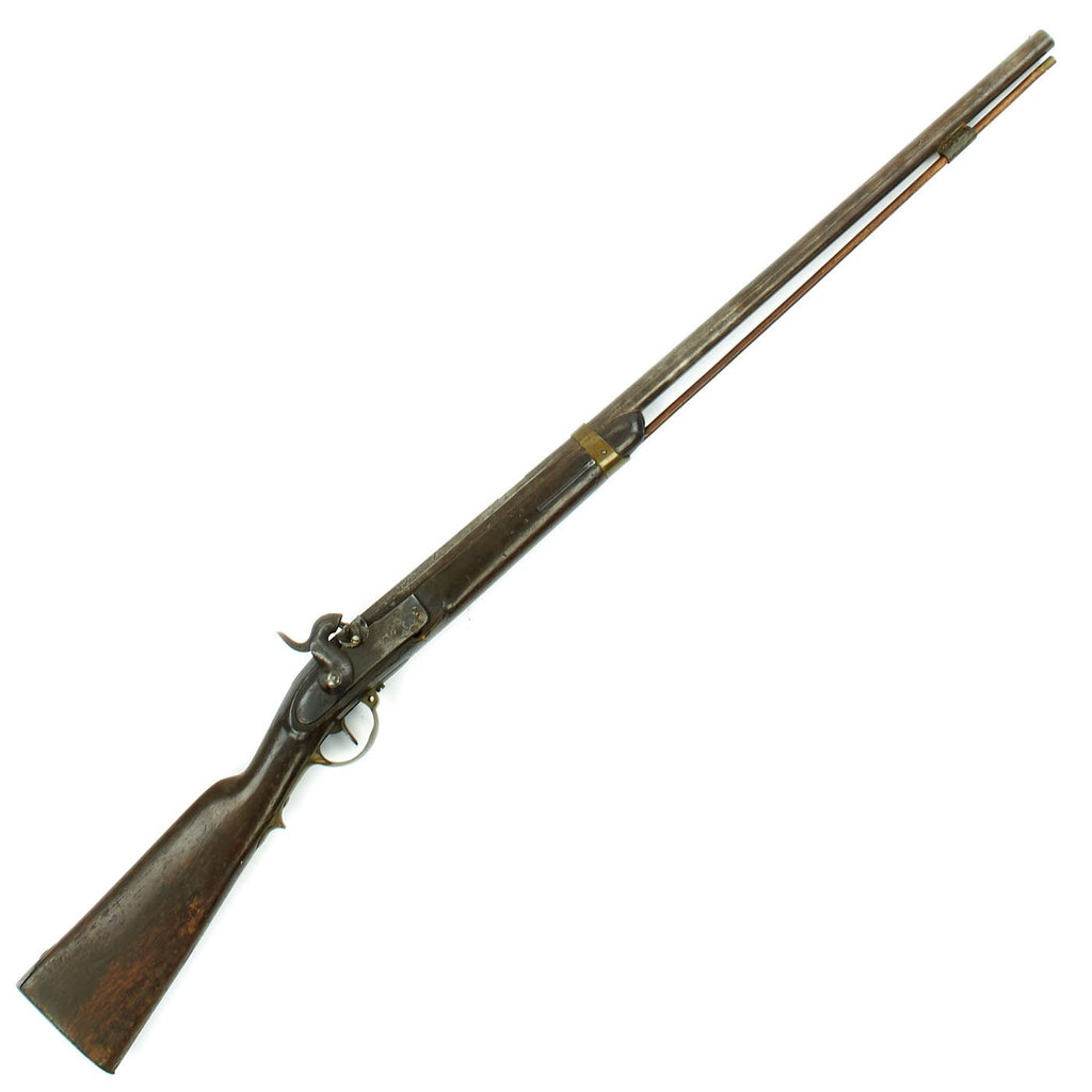 Original German Belgian Made Percussion Rifled Musket Half-Stocked for Civilian Use circa 1840 Original Items