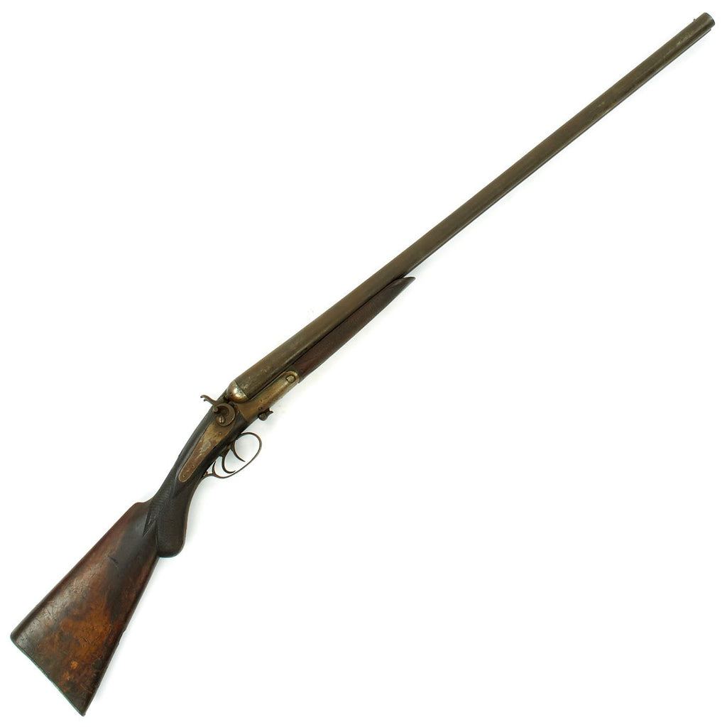 Original Belgian Double Barrel 10 bore Side Lever Hammer Shotgun made for Manton of London circa 1875 Original Items