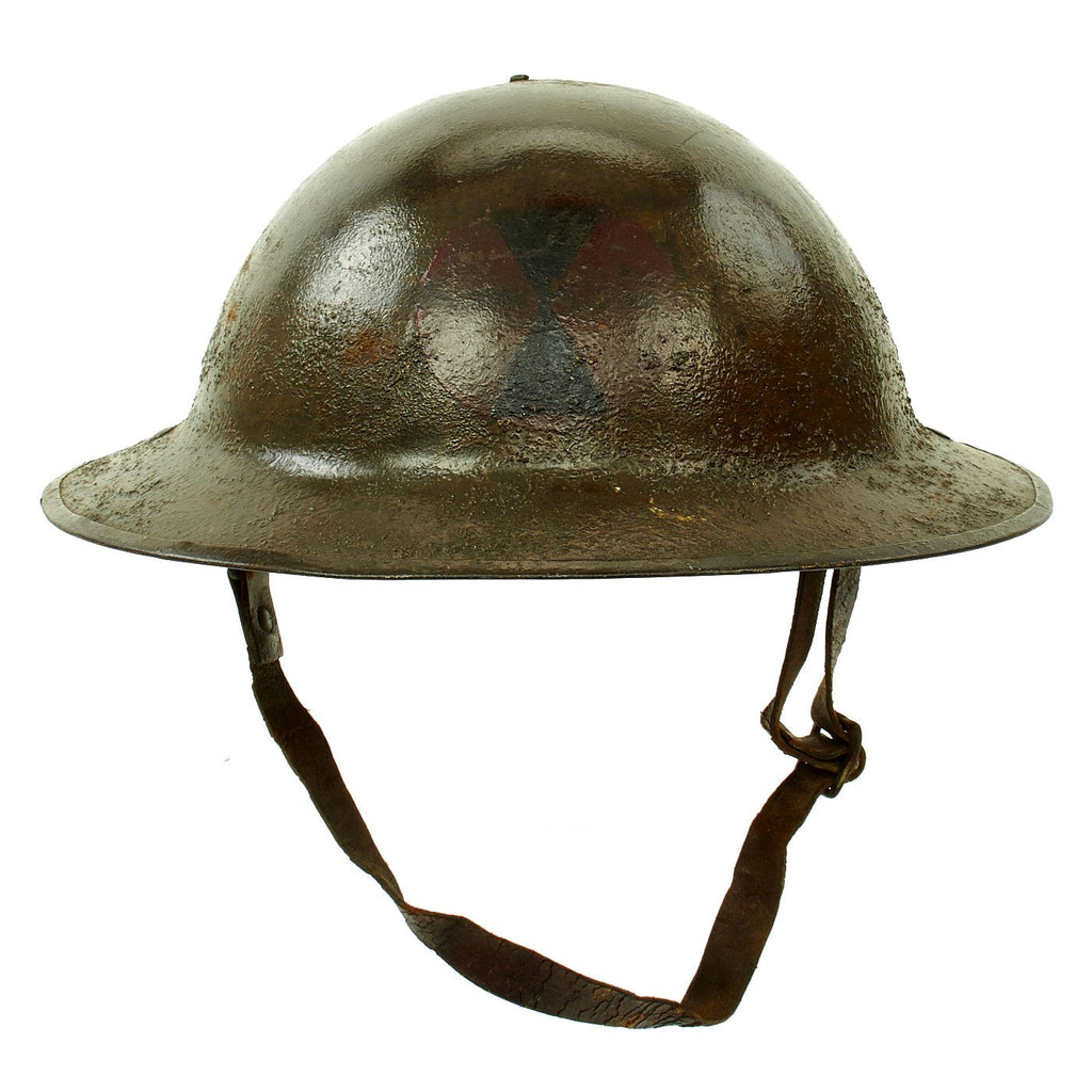 Original U.S. WWI M1917 7th Infantry Division Doughboy Helmet with