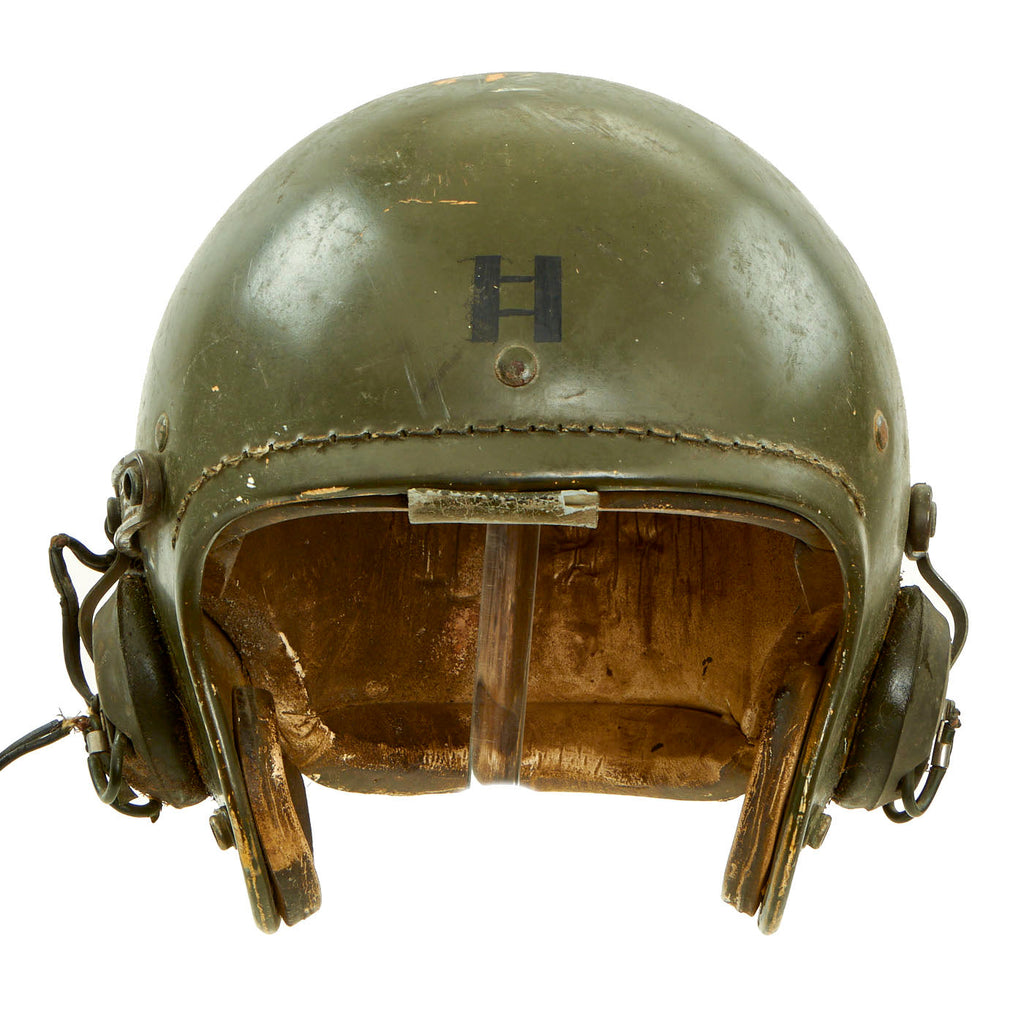 Original U.S. Korean War / Early Vietnam War Tanker Company Commander’s Helmet - Converted Football Helmet Original Items