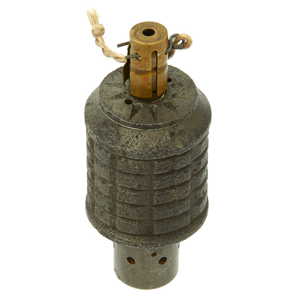 Original Japanese WWII Type 91 Hand Fragmentation Grenade with Booster - Inert Original Items