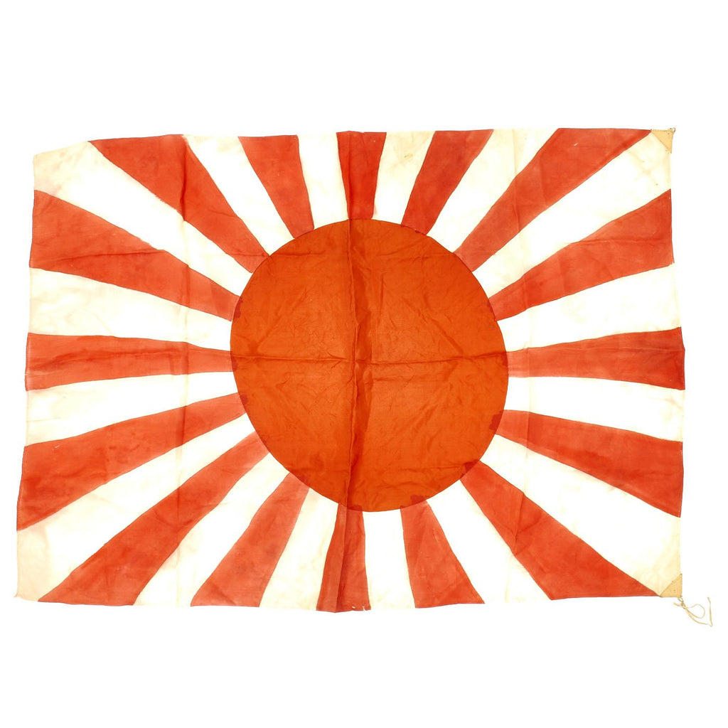 Original Japanese WWII Silk Rising Sun Army War Flag 38" x 27" Original Items