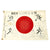 Original Japanese WWII Good Luck Flag Converted to Occupation Forces Farewell Flag - 78" x 52" Original Items