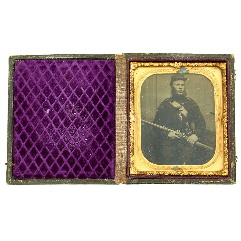 Original British Victorian Rifle Volunteer Sixth Plate Tintype Photograph Original Items