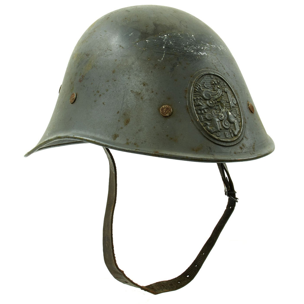 Original Dutch WWII Model 1934 Helmet with Helmet Plate New Made Items