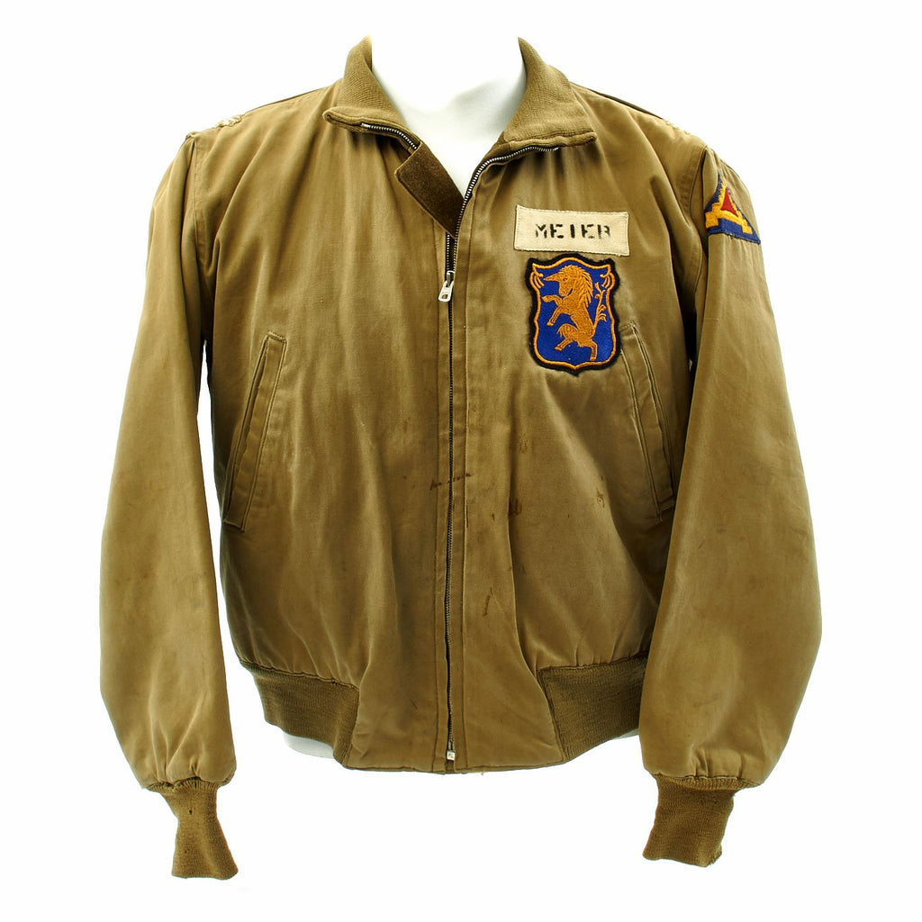 Original U.S. WWII 6th Cavalry Regiment Named Officer Tanker Jacket - Size 38 Original Items