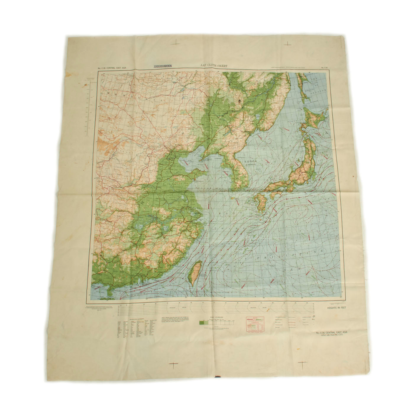 Original U.S. WWII Army Air Forces Cloth “Silk” Escape and Evasion Map –  International Military Antiques