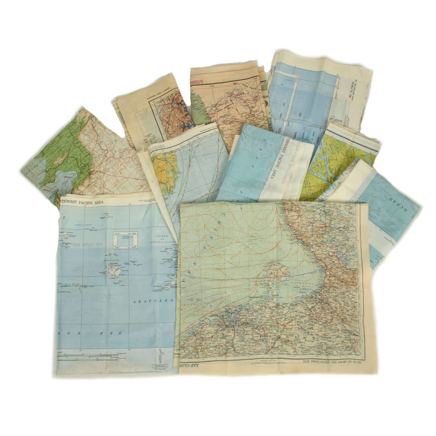 Original U.S. WWII Army Air Forces Cloth “Silk” Escape and Evasion Map –  International Military Antiques