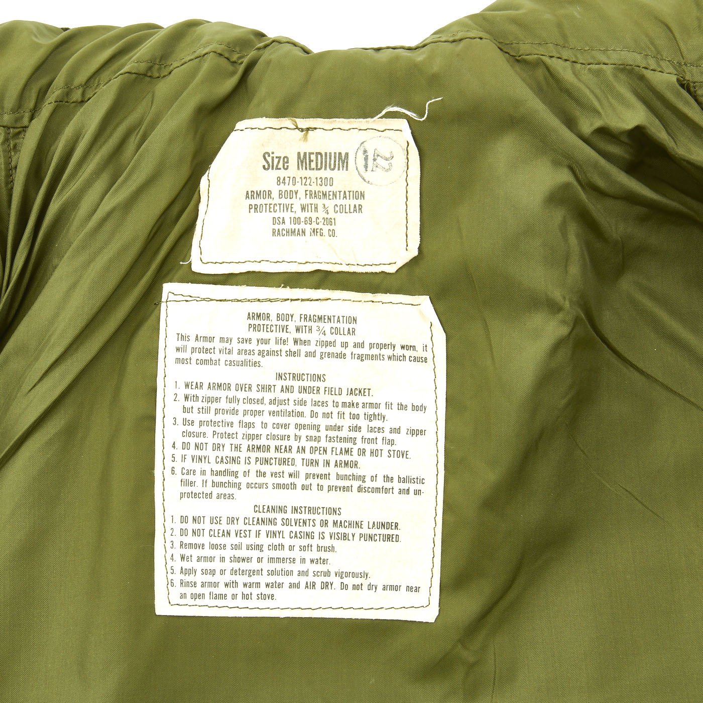 Original U.S. Vietnam War Infantryman Fatigue Uniform and M-56 Gear Se ...