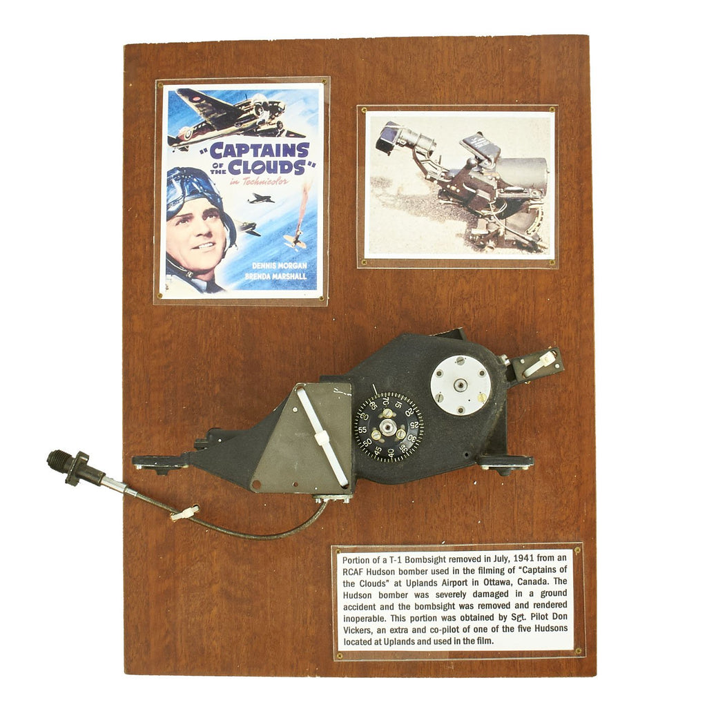 Original U.S. WWII T-1 Bombsight Component Used in Film Captains of the Clouds Original Items