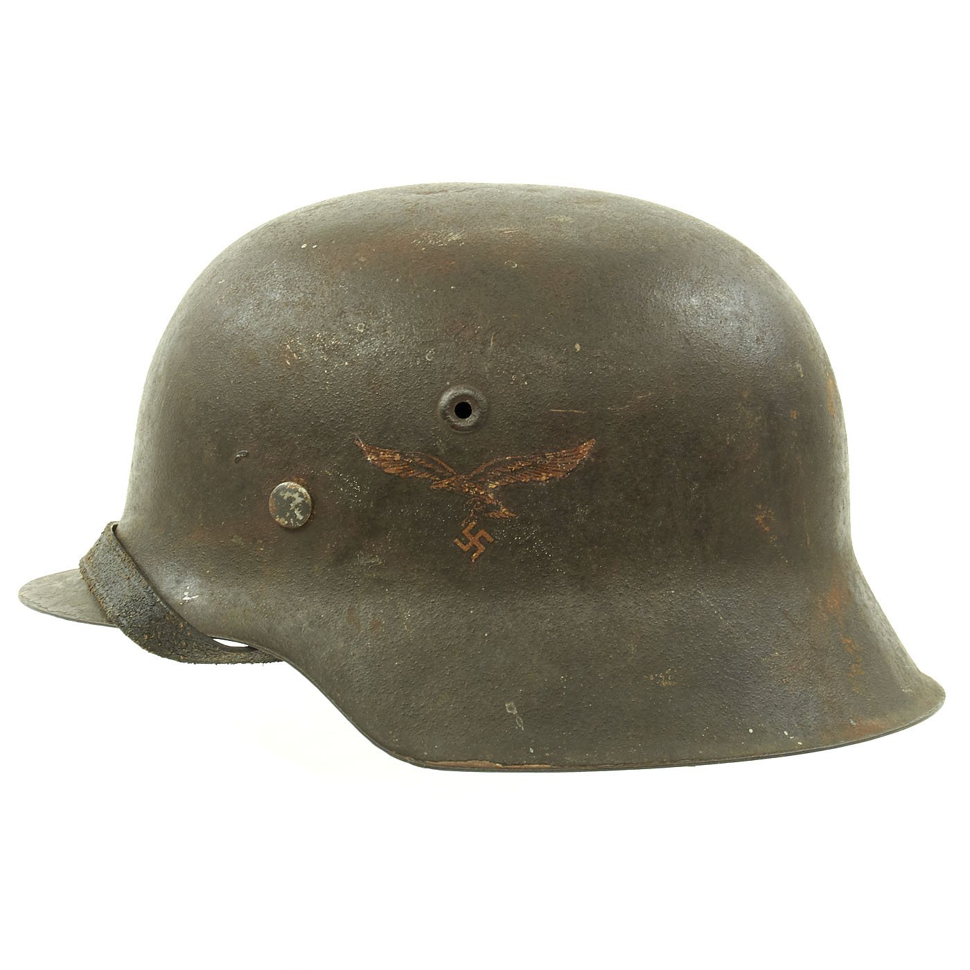 At Auction: WWII GERMAN MOTORCYCLE TRAFFIC POLICE HELMET
