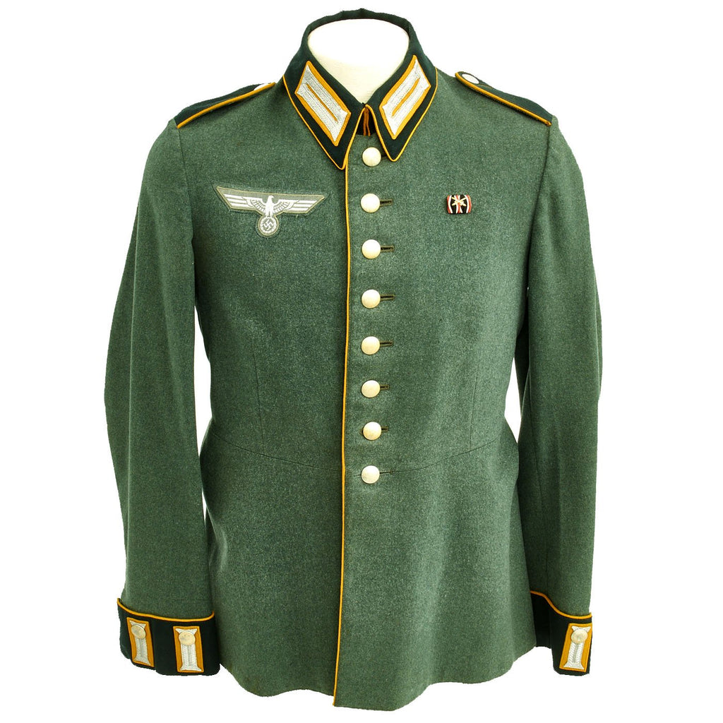 Original German WWII Cavalry Obergefreiter Waffenrock Tunic - Dated 1942 Original Items