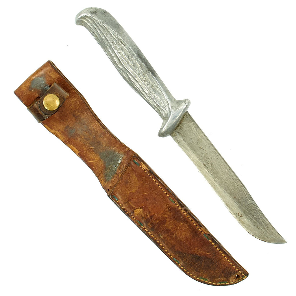 Original U.S. WWII Murphy Combat Fighting Knife with Cast Aluminum Handle & Scabbard Original Items