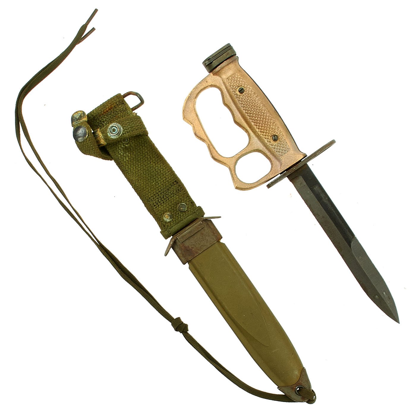 Original U.S. Vietnam War M7 Bayonet with Experimental Brass