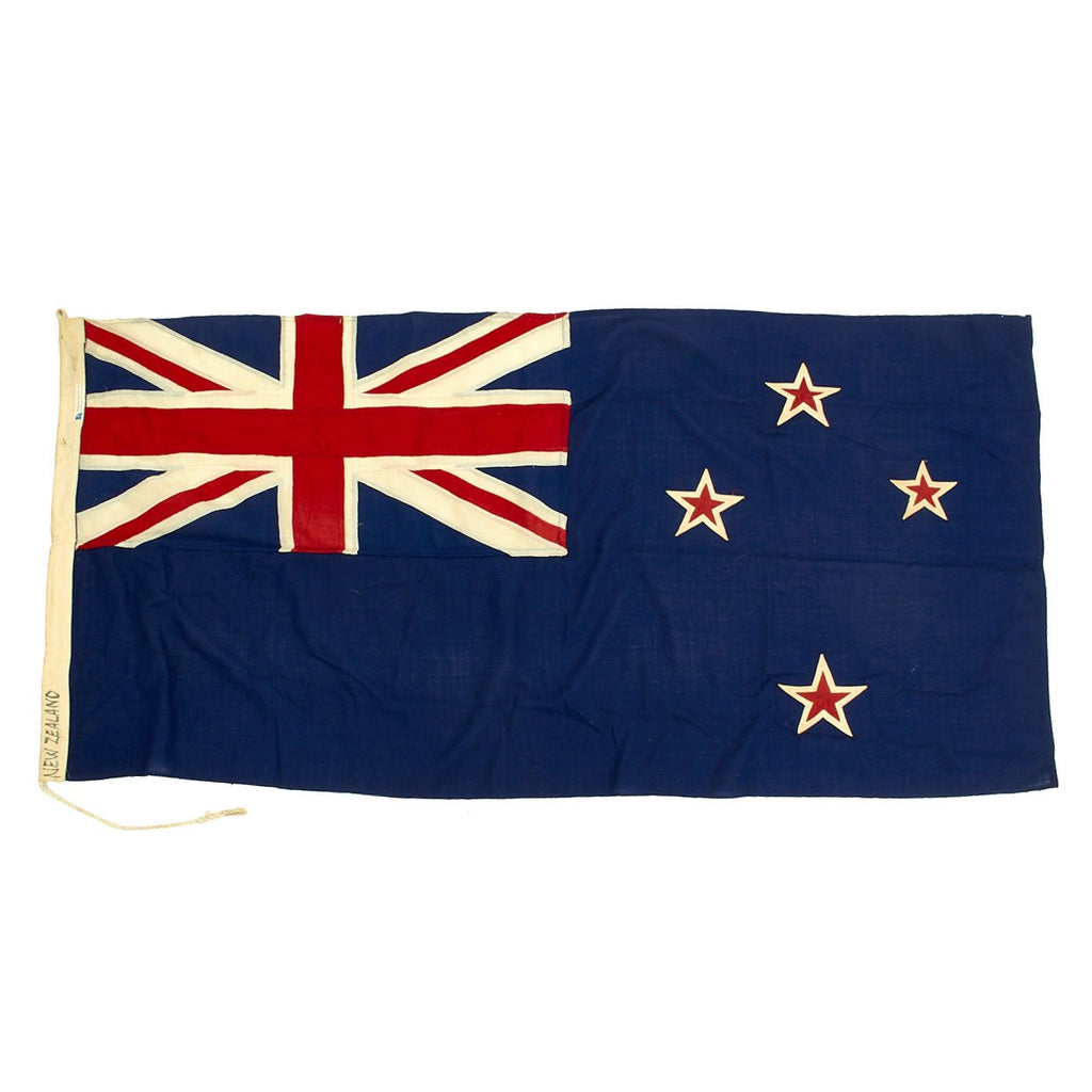 Original WWII Era New Zealand 3' x 6' Wool National Flag Original Items