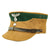 Original German WWII SA Stormtrooper Tan and Emerald Green Kepi from Gruppe Sachsen with RZM Tag Original Items