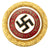 Original German WWII Golden NSDAP Party Enamel Membership Badge Pin by Deschler & Sohn - Member 6891 Original Items