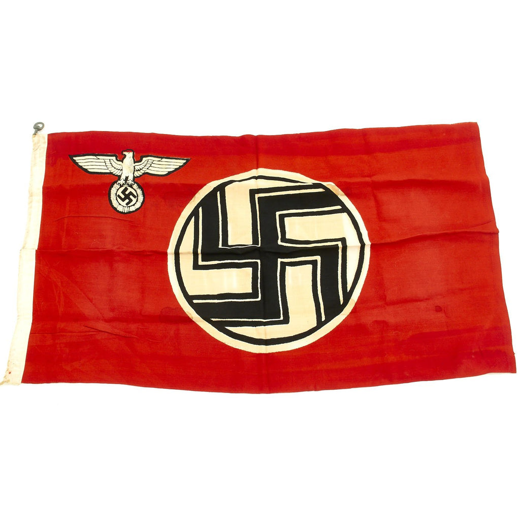 Original German WWII NSDAP Small State Service Flag 19" x 33" - Reichsdienstflagge Original Items