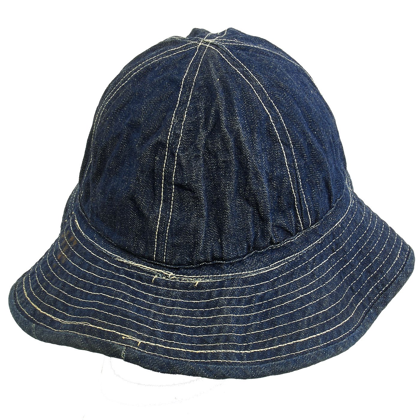 Original WWII U.S. Army Daisy Mae Blue Denim Fatigue Work Hat 