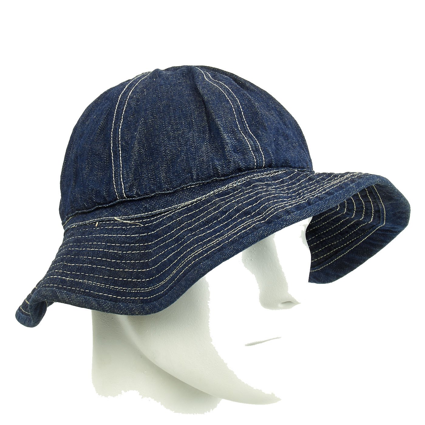 Original WWII U.S. Army Daisy Mae Blue Denim Fatigue Work Hat 