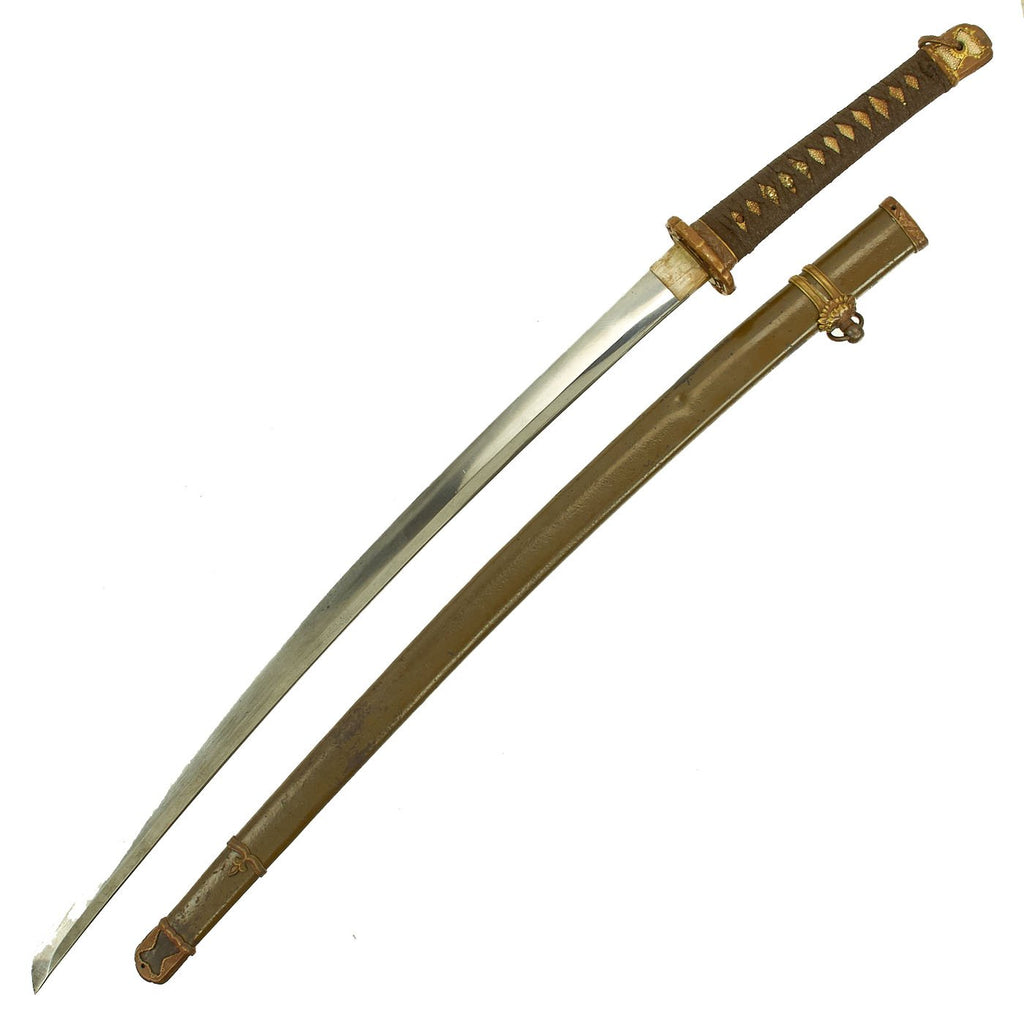 Original WWII Japanese Type 98 Shin-Gunto Katana Sword by KANEMUNE with Steel Scabbard - dated 1943 Original Items