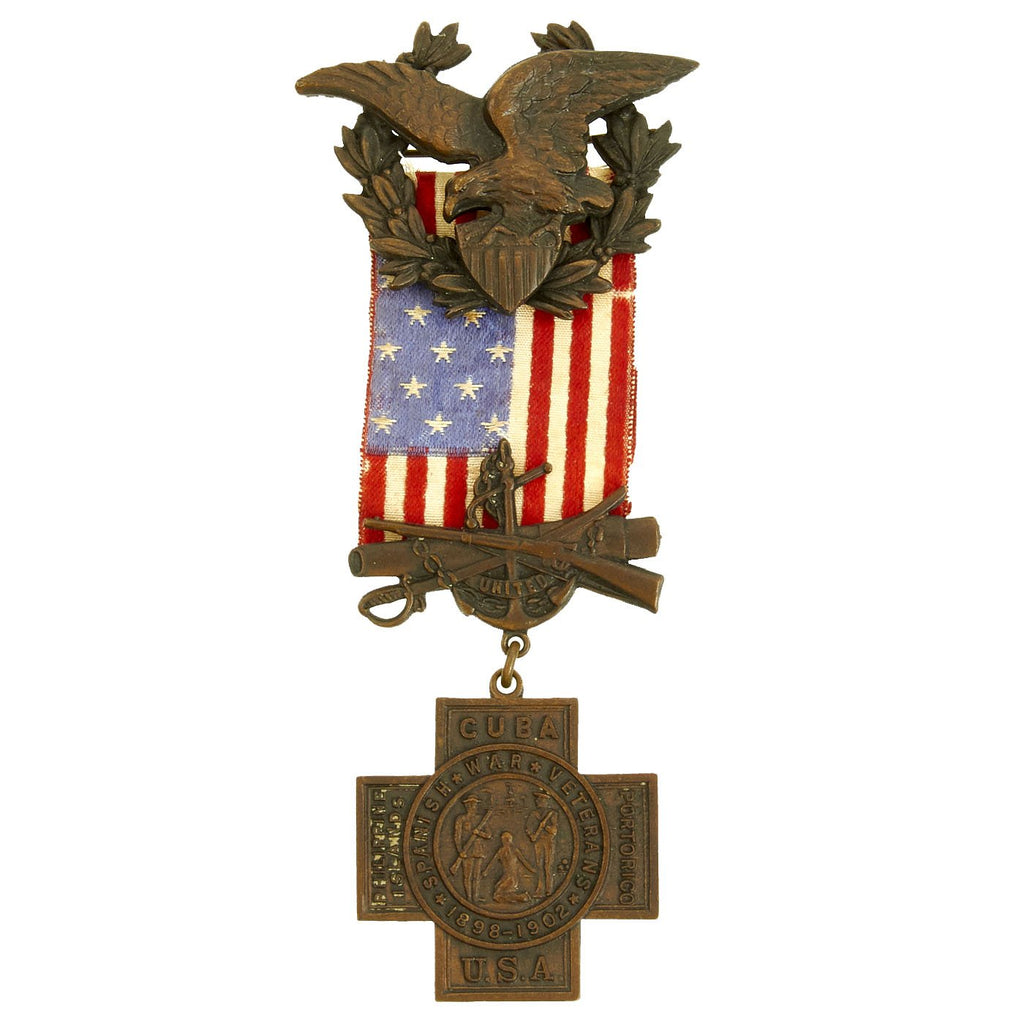 Original U.S. Spanish American War 1889 - 1902 United Spanish War Veterans Medal Original Items