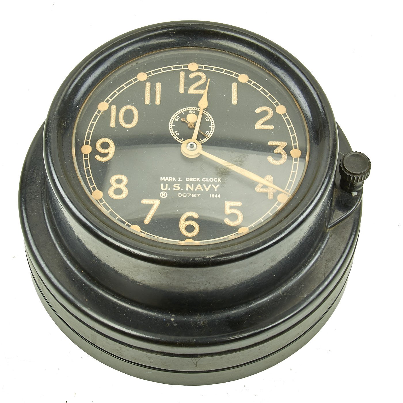 Original WWII U.S. Navy Mark I. Deck Clock by Chelsea Clock Co