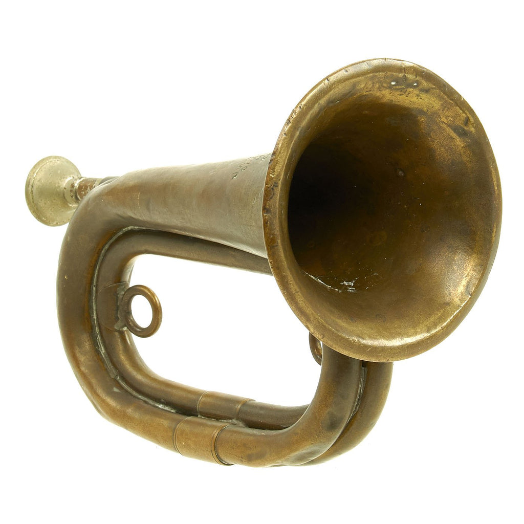 Original U.S. WWI 1918 dated Military Bugle by J.W. York & Sons with Chicago Depot Markings Original Items