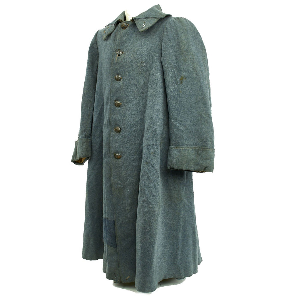 Original French WW1 1915 Dated 1st Artillery Regiment Horizon Blue Overcoat Original Items