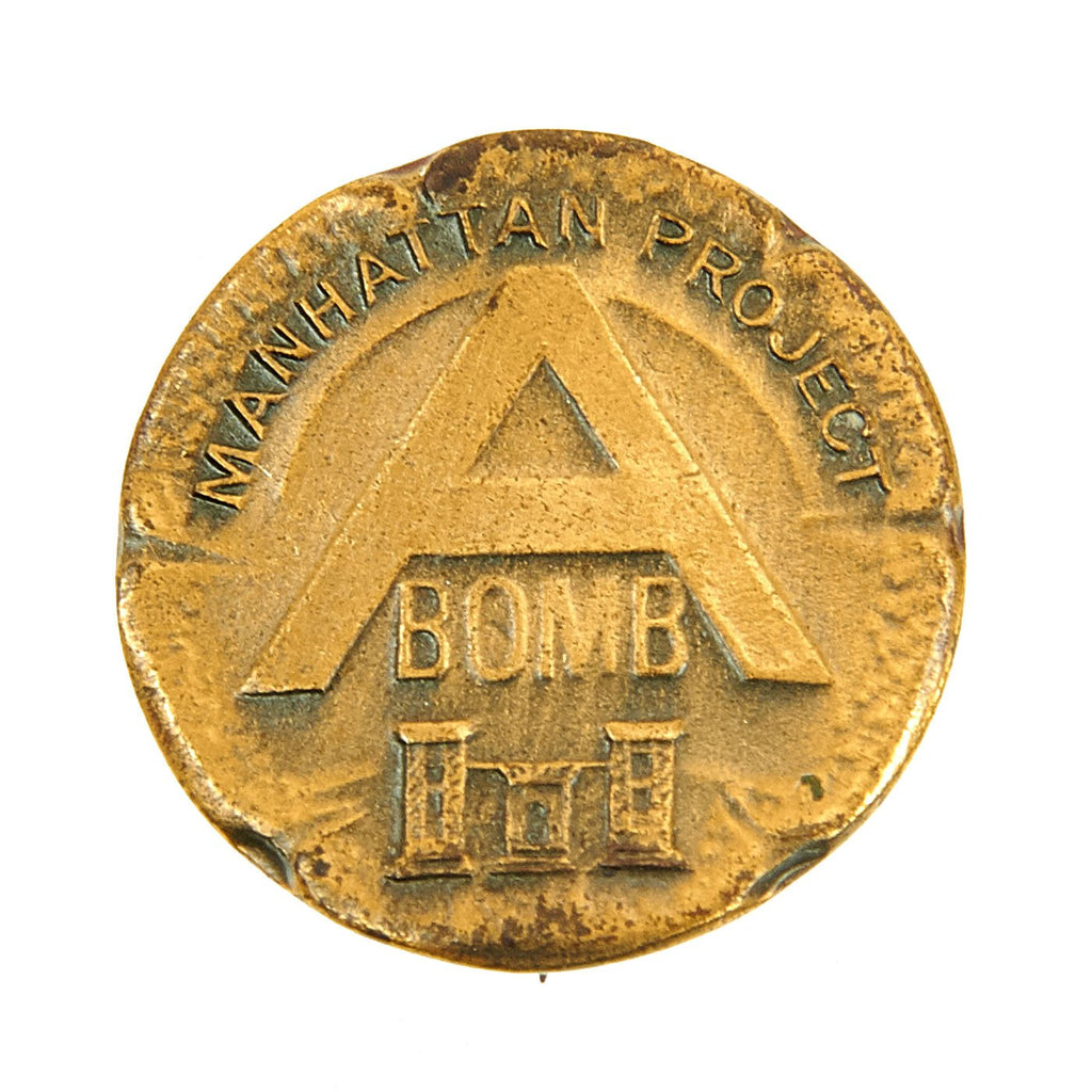 Original U.S. WWII Manhattan Project A Bomb Bronze Workers Pin Original Items