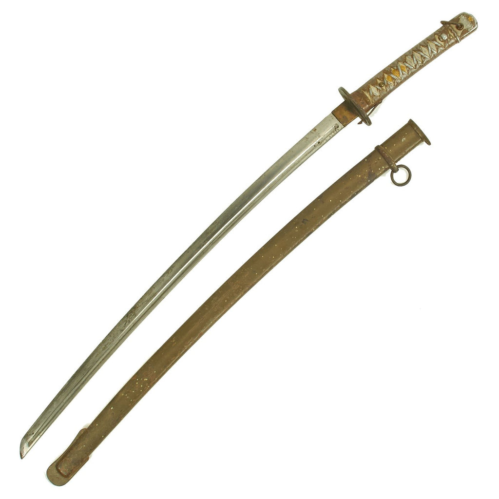 Original WWII Japanese Army Type 95 NCO Katana Sword with Matching Serial Number 93225 Original Items