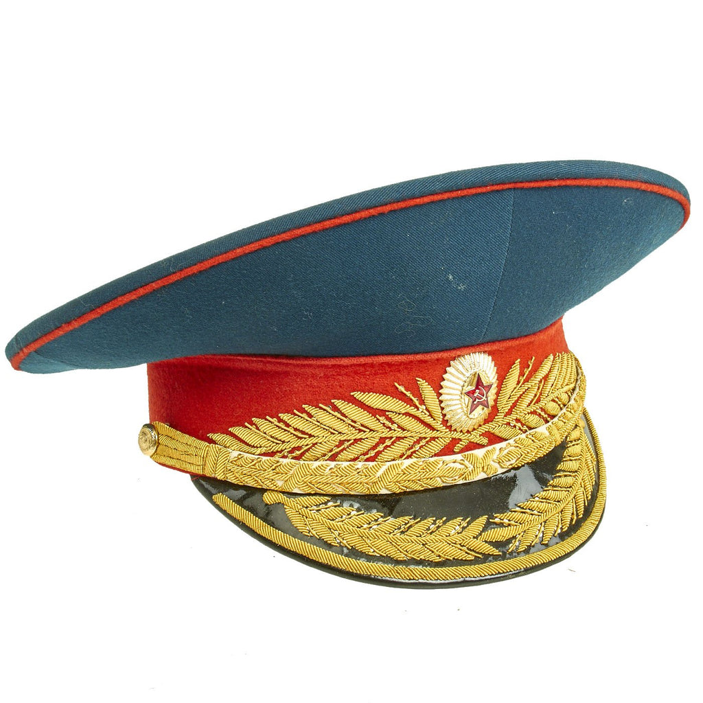 Original Soviet Russian Cold War Infantry General's Visor Hat - Marked Mockba - Size 57 Original Items