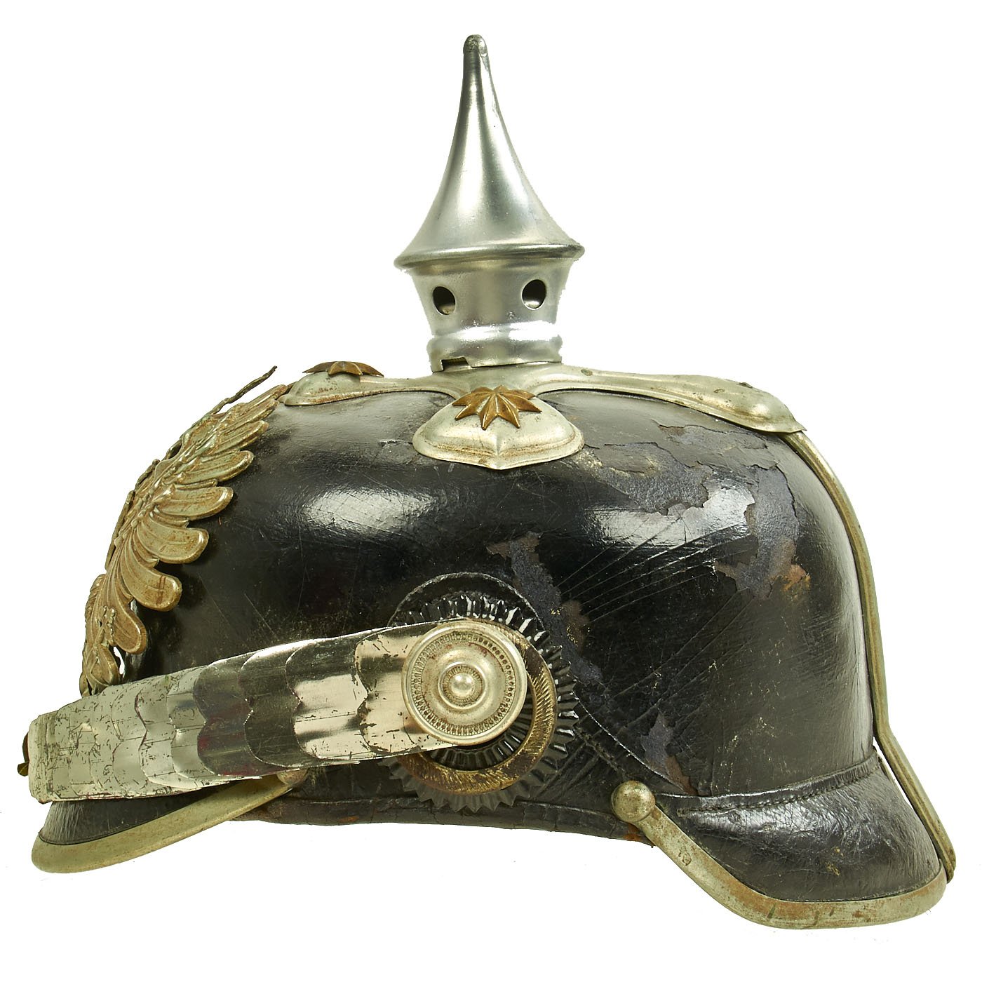 Sold at Auction: GERMAN WWI-ERA SPIKE PICKELHAUBE HELMET